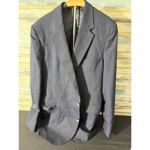 American Trend Suit Jacket Tall & Big Navy Pinstripe EUC 2-Button Blazer 48L